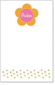 Queen Bee Personalized Note Pads - Orange Flower Dot (NP-H-36)